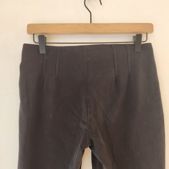 Theory Black Flat Front Stretch Trousers Pants Slim Straight Career Women's 2 - Picture 4 of 6